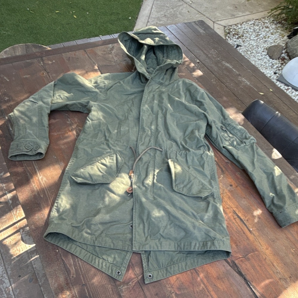 Alpha Industries M-51 Mod Fishtail Parka Jacket Men's Size Small S Olive Green